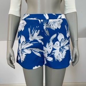 Blue and white flower shorts